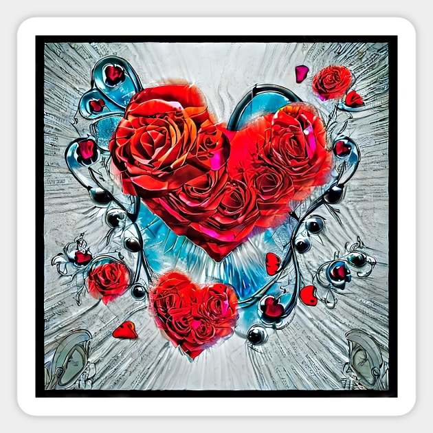 decoupage heart Sticker by bogfl